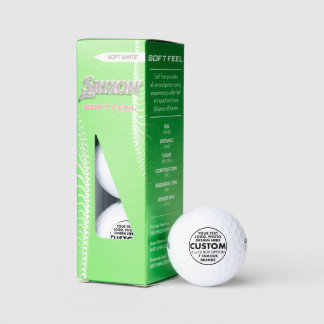 3 Custom Personalised Srixon Soft Feel Golf Balls