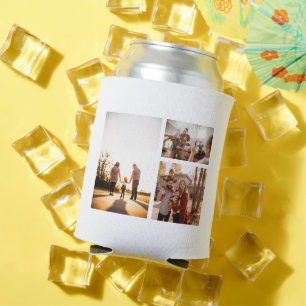 3 Custom Photo Collage Personalised Can Cooler