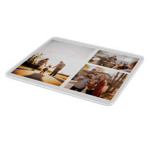 3 Custom Photo Collage Personalised Cutting Board