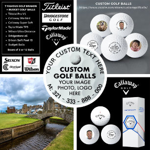3 Custom Photo Logo Callaway Supersoft Golf Balls