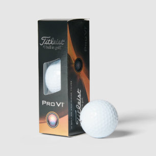 3 Custom Titleist Pro V1 Golf Ball Wedding Favours