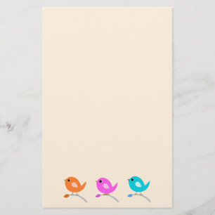 3 Cute Birds Stationery