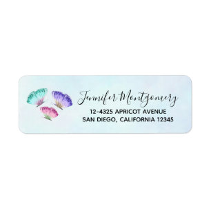 3 Cute Colourful Pastel Watercolor Butterflies