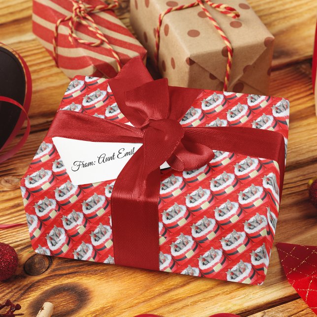 3 Cute Kittens Santa's Little Helpers Wrapping Paper (Creator Uploaded)