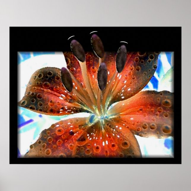 3-D Abstract Lilie Poster (Front)