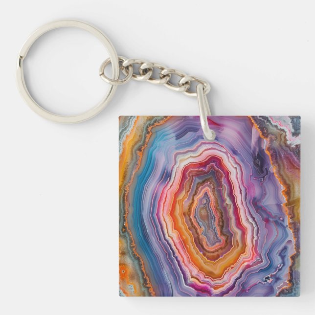 3 D Agate Keychain (Front)