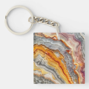 3 D Agate Keychain
