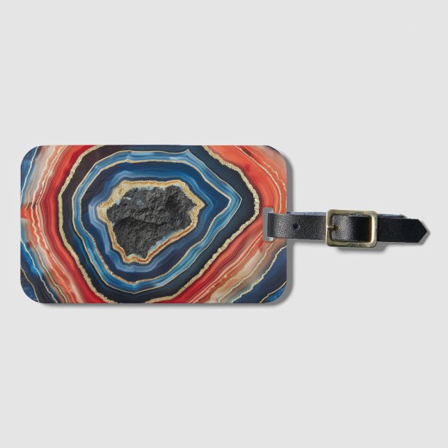 3 D Agate Luggage Tag (Front Horizontal)