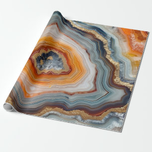3 D Agate Wrapping Paper