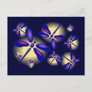 3-D Dragonfly Art Postcard