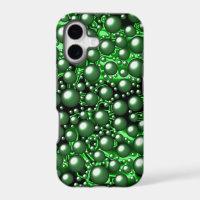 3 d green bubbles