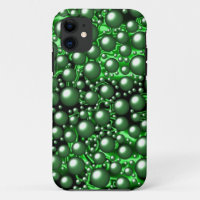 3 d green bubbles