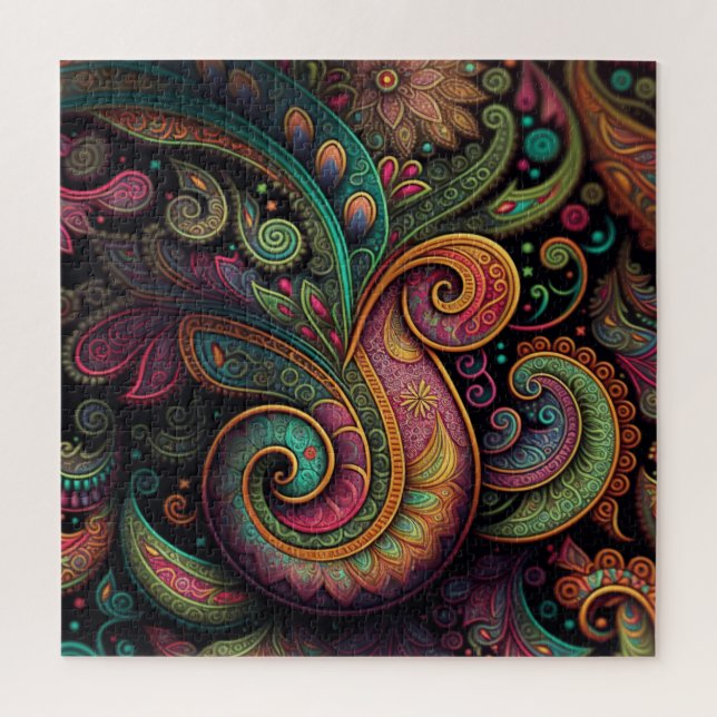 3-D Look Paisley Puzzle (Vertical)