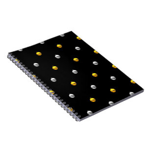 3-D Look Silver and Gold Holiday Ornaments Notebook