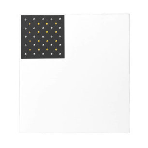 3-D Look Silver and Gold Holiday Ornaments Notepad