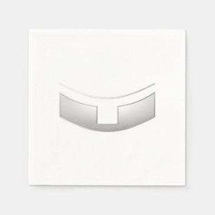 3-D Look Silver Priest's or Minister's Collar Napkin