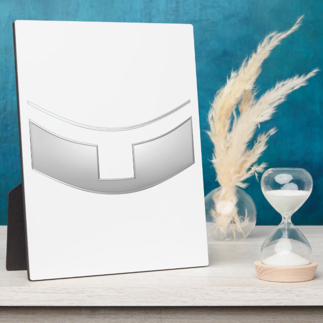 3-D Look Silver Priest's or Minister's Collar Plaque (Side)