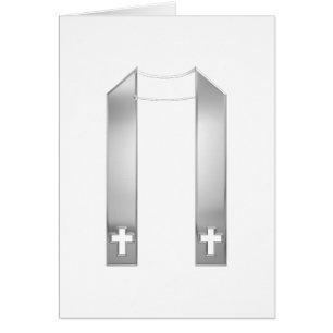 3-D Look Silver Priest's Stole