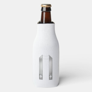 3-D Look Silver Priest's Stole Bottle Cooler
