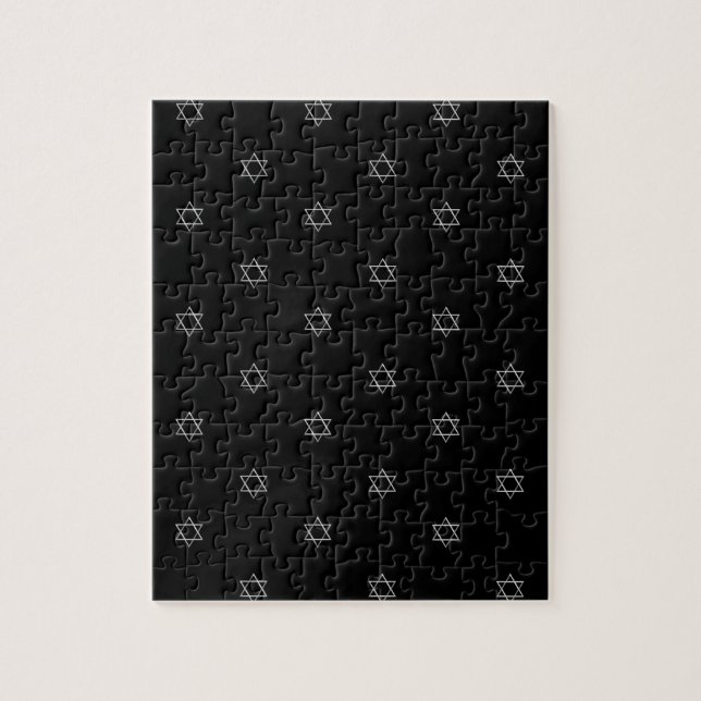 3-D Look Silver Star of David Jigsaw Puzzle (Vertical)