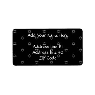 3-D Look Silver Star of David Label