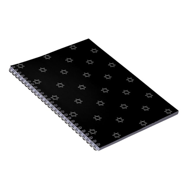 3-D Look Silver Star of David Notebook (Right Side)