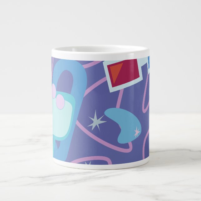 3-D Specs Fifties Boomerang Pattern Large Coffee Mug (Front)
