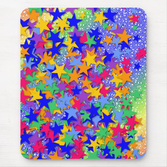 3-D Stars Mouse Mat (Front)