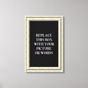 "3-D" White Daisies Frame wrapped canvas