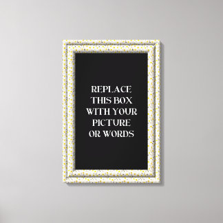 "3-D" White Daisies Frame wrapped canvas