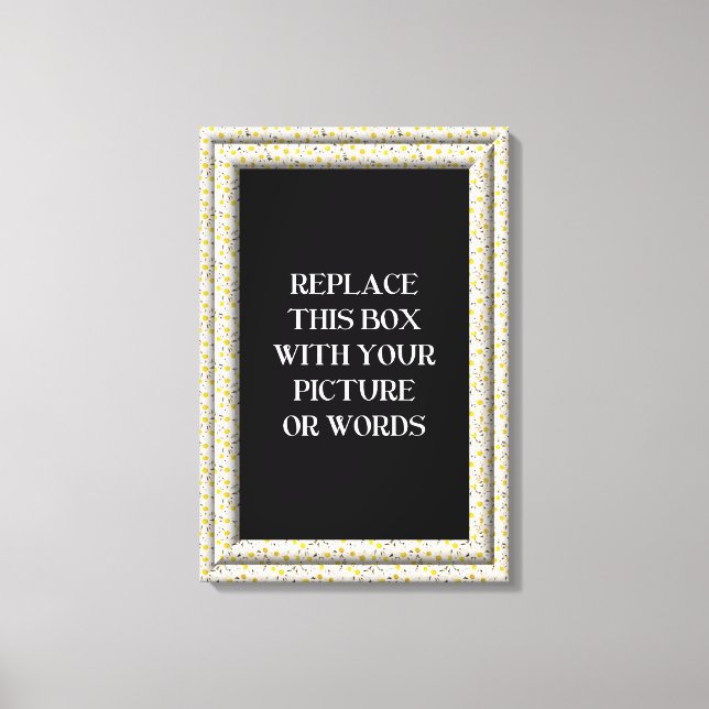 "3-D" White Daisies Frame wrapped canvas (Front)