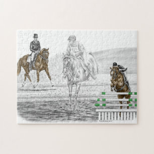 3-Day Eventing Horses Combined Training Jigsaw Puzzle