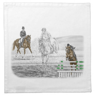 3-Day Eventing Horses Combined Training Napkin