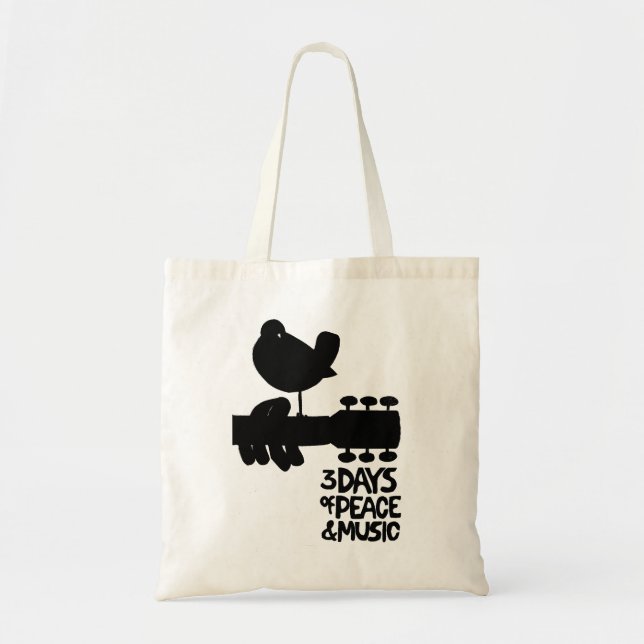 3 days of peace and music woodstock tote bag (Front)