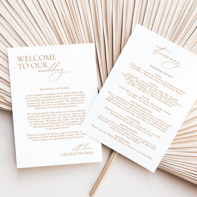 3 Days Wedding Itinerary Elegant Modern Script (Creator Uploaded)