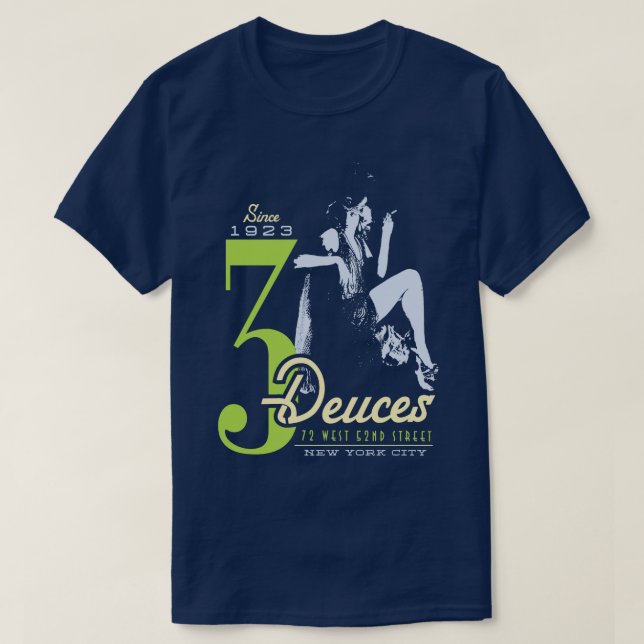 3 Deuces Jazz Club T-Shirt (Design Front)