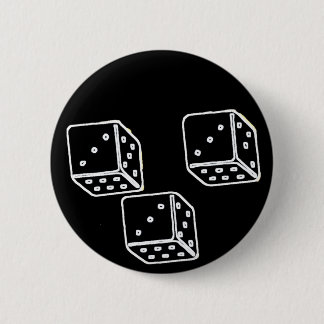 3 DICE 333 Pinback 6 Cm Round Badge