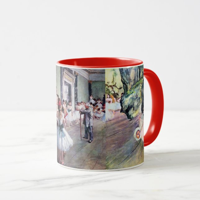 3 Different Ballerinas by Edgar Degas Mug (Front Right)