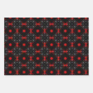 3 Different Colours of Signature Pattern Wrapping Paper Sheet
