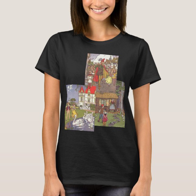 3 different Vintage Classic Fairy Tales by Hauman T-Shirt (Front)