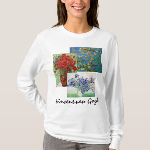 3 different Vintage van Gogh Floral Flower Art T-Shirt