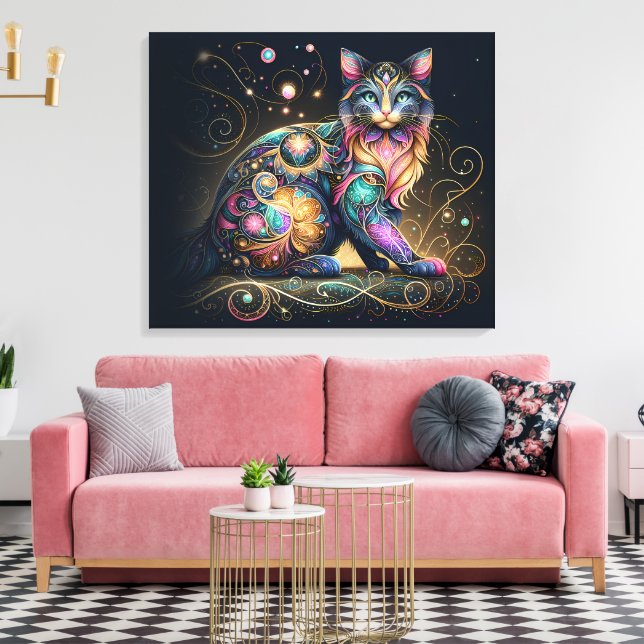 #3 Dog  Abstract  Canvas Print (Insitu(LivingRoom))