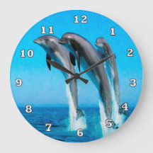 3 Dolphins Clock
