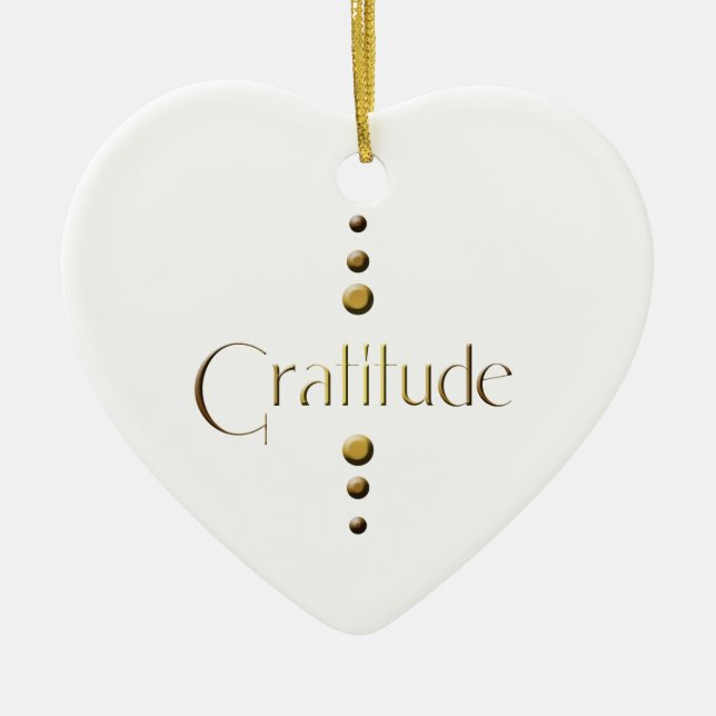 3 Dot Gold Block Gratitude Ceramic Tree Decoration (Front)