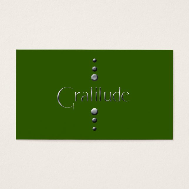 3 Dot Silver Block Gratitude & Green Background (Front)