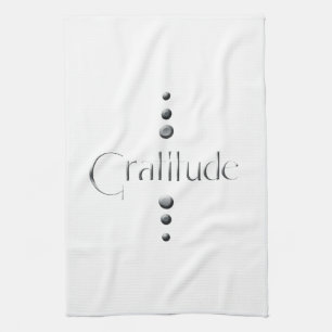 3 Dot Silver Block Gratitude Tea Towel
