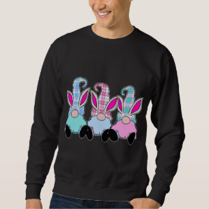 3 Easter Gnomes Pastel Beards Spring Bunny Ears Ra Sweatshirt