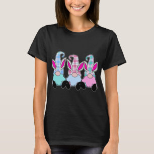 3 Easter Gnomes Pastel Beards Spring Bunny Ears Ra T-Shirt