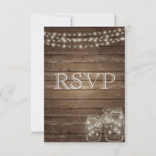 3 Entree Choices Rustic Mason Jar Wedding Response