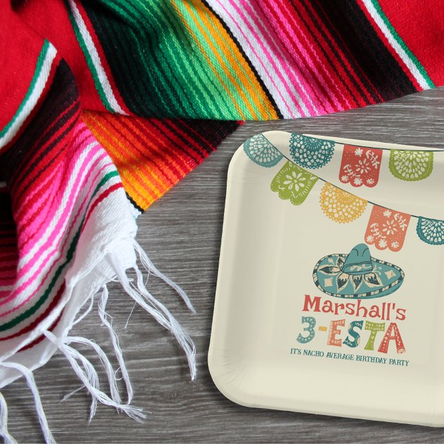3-Esta Personalised Sombrero Birthday Party Paper Plate (Creator Uploaded)
